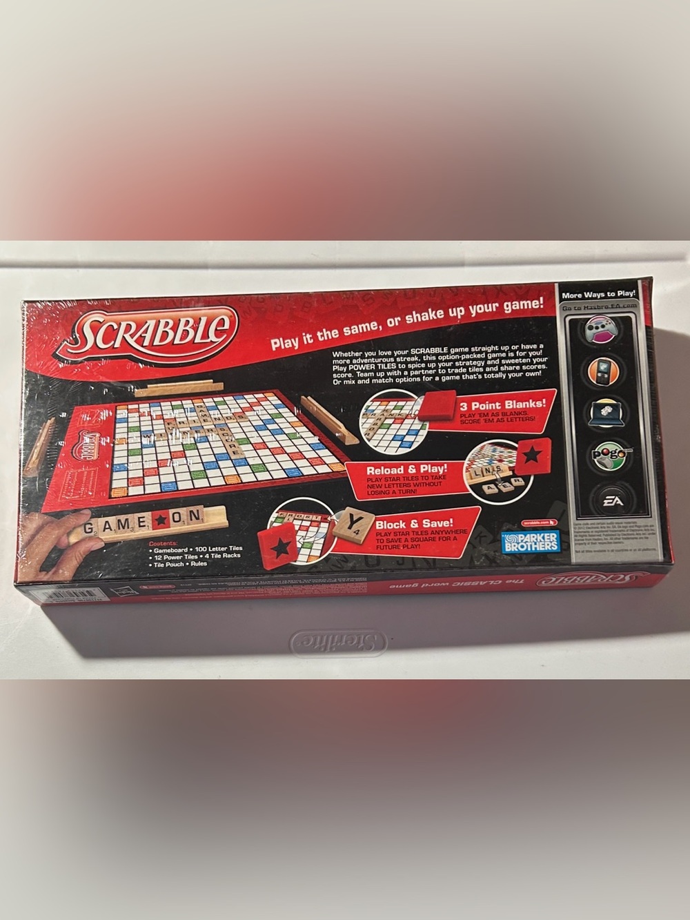 Scrabble  Play  with NEW Bonus Tiles, New in Package Sealed - Picture 2 of 5